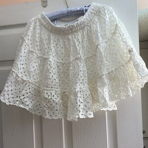 Zara White Lace A-Line Skirt